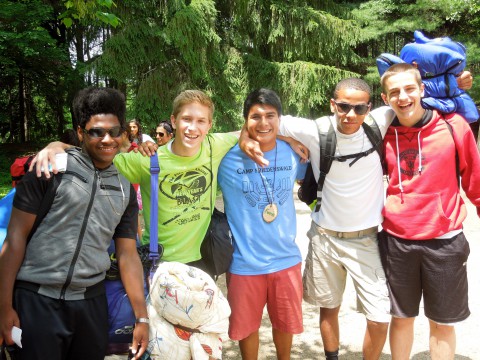 High school campers at Camp Friedenswald