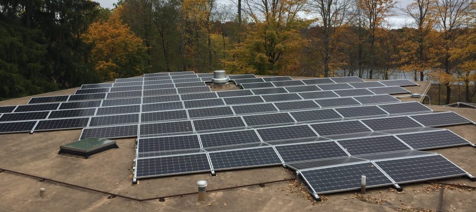 Solar panels at Camp Friedenswald.