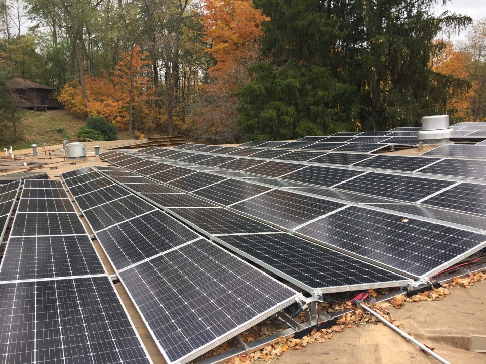 Solar panels at Camp Friedenswald.