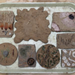 Clay tiles made by campers